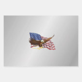 Amerikanische Flagge und Adlersilber Geschenkpapier Set (Vorderseite 2)