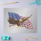 Amerikanische Flagge und Adlersilber Seidenpapier (Basteln)