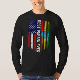 Amerikanische Flagge und Äthiopische Flagge Beste T-Shirt