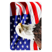 Amerikanische Flagge und Bald-Adler Magnet (Vertikal)