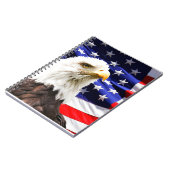 Amerikanische Flagge und Bald-Adler Notizblock (Linke Seite)