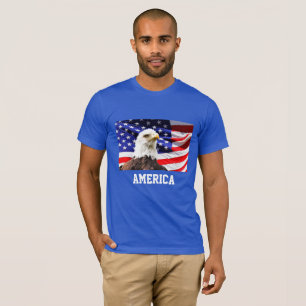 Amerikanische Flagge und Bald-Adler T-Shirt