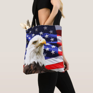 Amerikanische Flagge und Bald-Adler Tasche