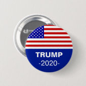 Amerikanische Flagge und bearbeitbarer Trump 2020 Button (Vorne & Hinten)