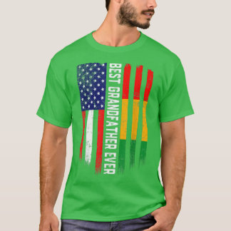 Amerikanische Flagge und beste Guinea je Großvater T-Shirt