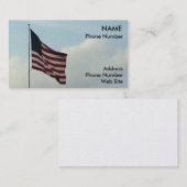 Amerikanische Flagge und blauer Himmel Visitenkarte (Vorne/Hinten)