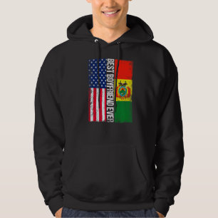 Amerikanische Flagge und Bolivien Bester Freund je Hoodie