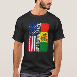 Amerikanische Flagge und Bolivien Bester Freund je T-Shirt
