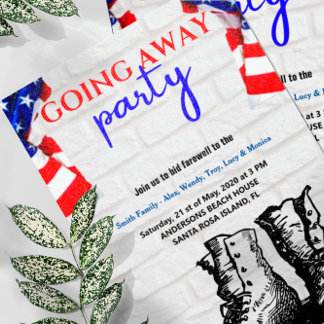 Amerikanische Flagge und Boots weg Party| Militär Einladung
