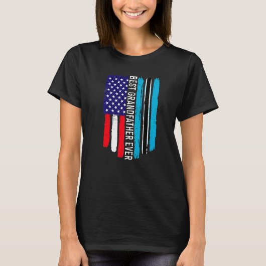 Amerikanische Flagge und Botswana-Flagge Bester Gr T-Shirt (Vorderseite)