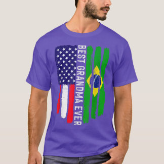 Amerikanische Flagge und Brasilianerflagge Beste O T-Shirt