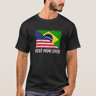 Amerikanische Flagge und Brasilien Flag Beste Mimi T-Shirt