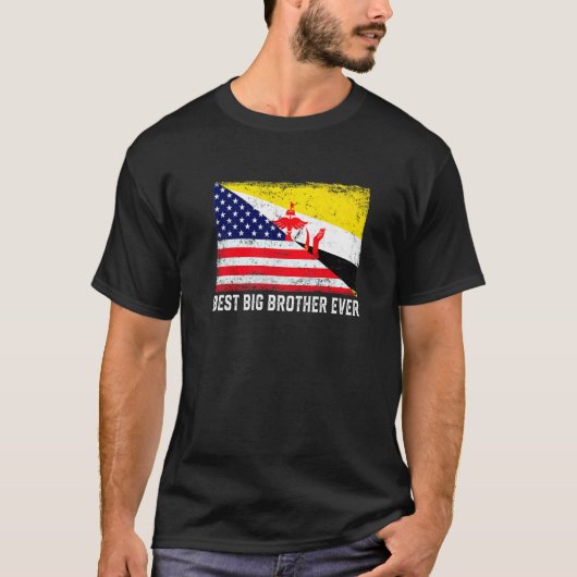 Amerikanische Flagge und Brunei Flag Bester großer T-Shirt (Vorderseite)