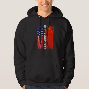 Amerikanische Flagge und China Beste Kinderfamilie Hoodie