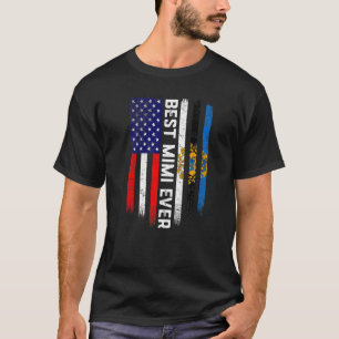 Amerikanische Flagge und Estnische Flagge Bester M T-Shirt