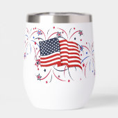 Amerikanische Flagge und Feuerwerke (Rückseite)