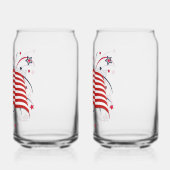 Amerikanische Flagge und Feuerwerke Dosenglas (Links)