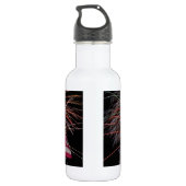 Amerikanische Flagge und Feuerwerke Edelstahlflasche (Rückseite)