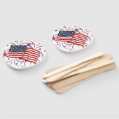 Amerikanische Flagge und Feuerwerke Fächer (Non-assembled)