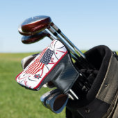 Amerikanische Flagge und Feuerwerke Golf Headcover (In Situ)