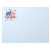 Amerikanische Flagge und Feuerwerke Notizblock (Vorderseite)