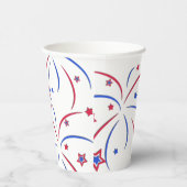 Amerikanische Flagge und Feuerwerke Pappbecher (Rechts)