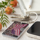 Amerikanische Flagge und Feuerwerke Schlüsselanhänger (Vorderseite rechts)