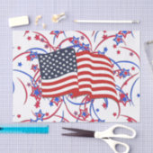 Amerikanische Flagge und Feuerwerke Seidenpapier (Handwerk)