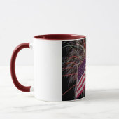 Amerikanische Flagge und Feuerwerke Tasse (Links)