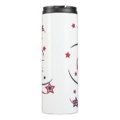 Amerikanische Flagge und Feuerwerke Thermosbecher (Rückseite)