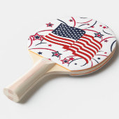 Amerikanische Flagge und Feuerwerke Tischtennis Schläger (Vorderseite)