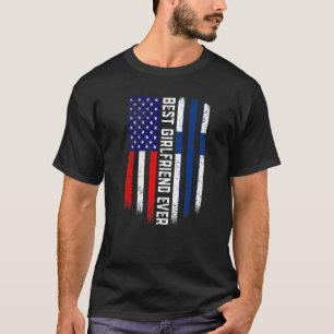 Amerikanische Flagge und Finnische Flagge Beste Fr T-Shirt