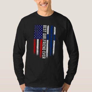 Amerikanische Flagge und Finnische Flagge Beste Fr T-Shirt
