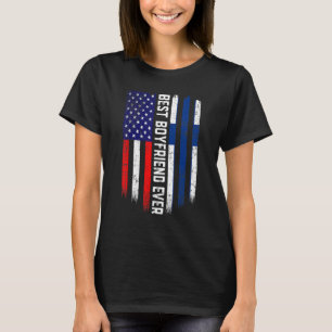 Amerikanische Flagge und Finnische Flagge Bester F T-Shirt