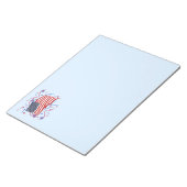 Amerikanische Flagge und Fireworks Notepad Notizblock (angewinkelt)