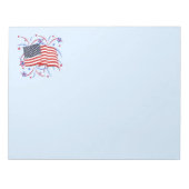Amerikanische Flagge und Fireworks Notepad Notizblock (Vorderseite)