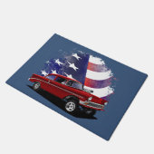 Amerikanische Flagge und Gasser Fußmatte (Schrägansicht)