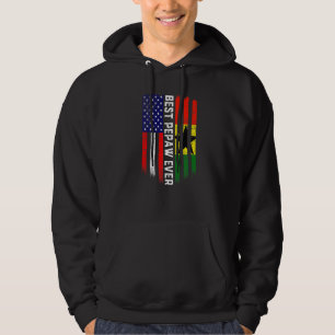 Amerikanische Flagge und Ghana Flag Beste Pepaw-Fa Hoodie