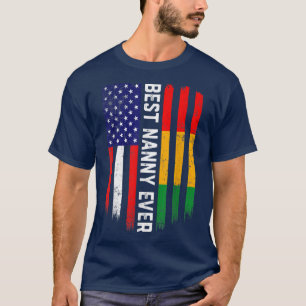 Amerikanische Flagge und Guinea Beste Kindermarke T-Shirt