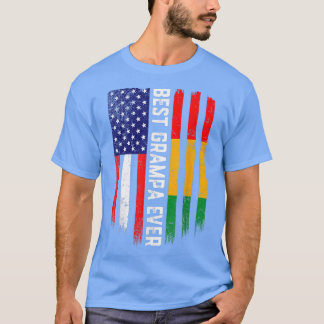 Amerikanische Flagge und Guinea Flag Beste Grampie T-Shirt