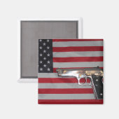 Amerikanische Flagge und Gun Magnet (Vorderseite/Rückseite)
