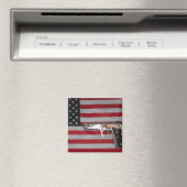 Amerikanische Flagge und Gun Magnet (In Situ (Geschirrspüler))