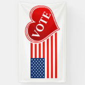 Amerikanische Flagge und Herzwahl Banner (Vertikal)