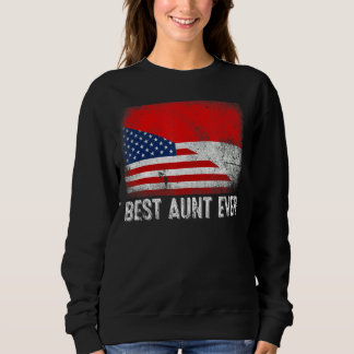 Amerikanische Flagge und Indonesien Flag Beste Tan Sweatshirt