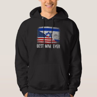 Amerikanische Flagge und Israel-Flagge Beste Mimi- Hoodie