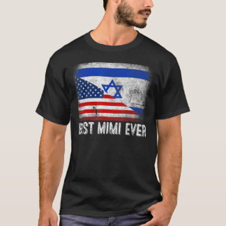 Amerikanische Flagge und Israel-Flagge Beste Mimi- T-Shirt