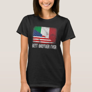Amerikanische Flagge und Italienische Flagge Beste T-Shirt