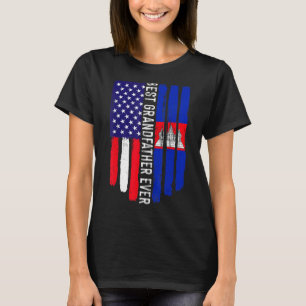 Amerikanische Flagge und Kambodscha-Flagge Bester  T-Shirt