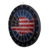 Amerikanische Flagge und Karte #2 Dartscheibe (Vorderseite rechts)