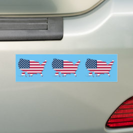 Amerikanische Flagge und Karte Autoaufkleber